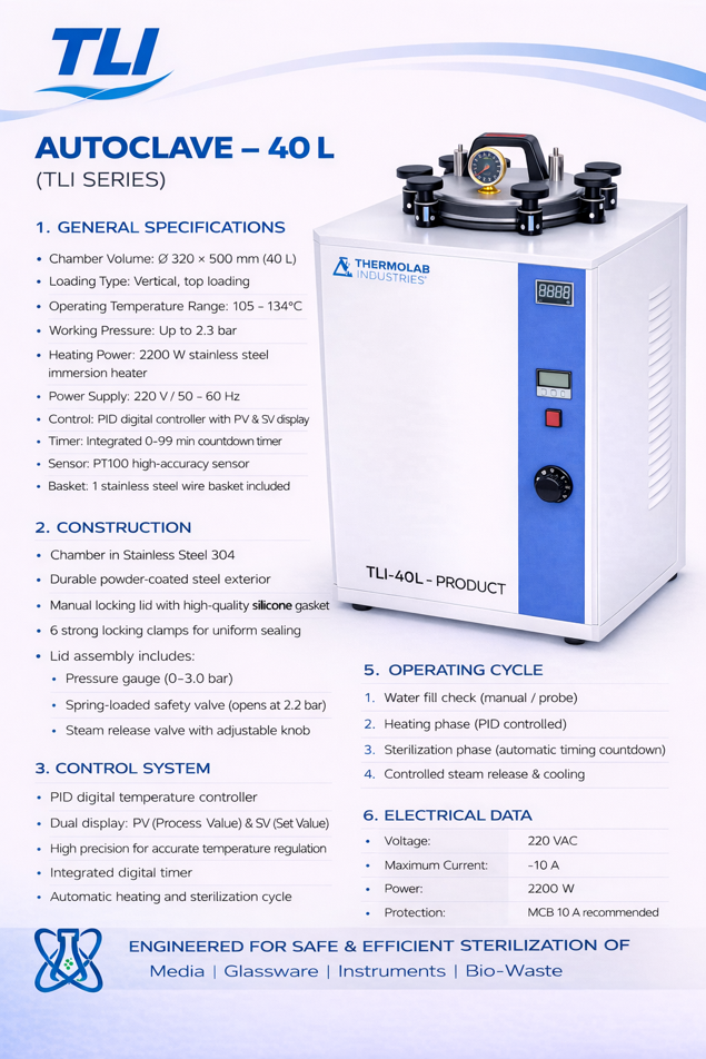 Autoclave 40L TLI Series
